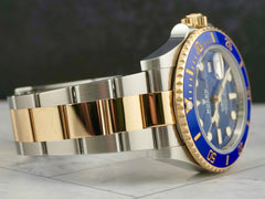 Rolex Submariner 41mm 18K YG Steel Blue Dial Mens Watch Box Card 126613LB