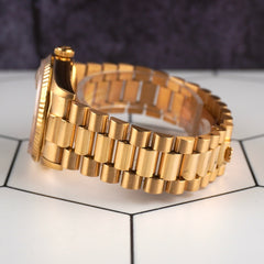 Rolex DAY-DATE 36mm 18K YG President Champagne Diamond Dial Men's Watch 18238