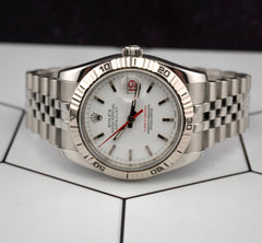 Rolex Men Datejust 36mm Turn-O-Graph Steel Jubilee White Dial Watch Ref: 116264