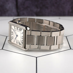 Cartier Tank Solo 27x34mm Steel Silver Dial Men's Watch 3169
