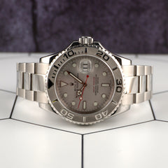 Rolex Yacht-master 40mm Steel Platinum Dial Bezel Men's Watch 16622