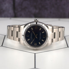 Rolex Oyster Perpetual Midsize 31mm Blue Dial Steel Ladies Watch 177210