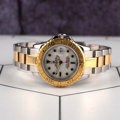 Rolex Yacht-Master 29mm White Dial Steel Yellow Gold Ladies Watch 69623