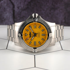 Breitling Avenger 45mm Seawolf Yellow Dial Steel Men's Watch A17319