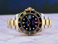 Rolex Submariner 40mm 18k Yellow Gold/Steel Black Dial Men's Watch 116613LN