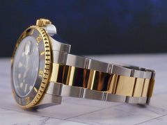 Rolex Submariner 40mm 18k Yellow Gold/Steel Black Dial Men's Watch 116613LN