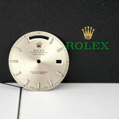 Rolex Day-Date II 41mm Silver Stick Dial White Gold Watch President Ref 218239