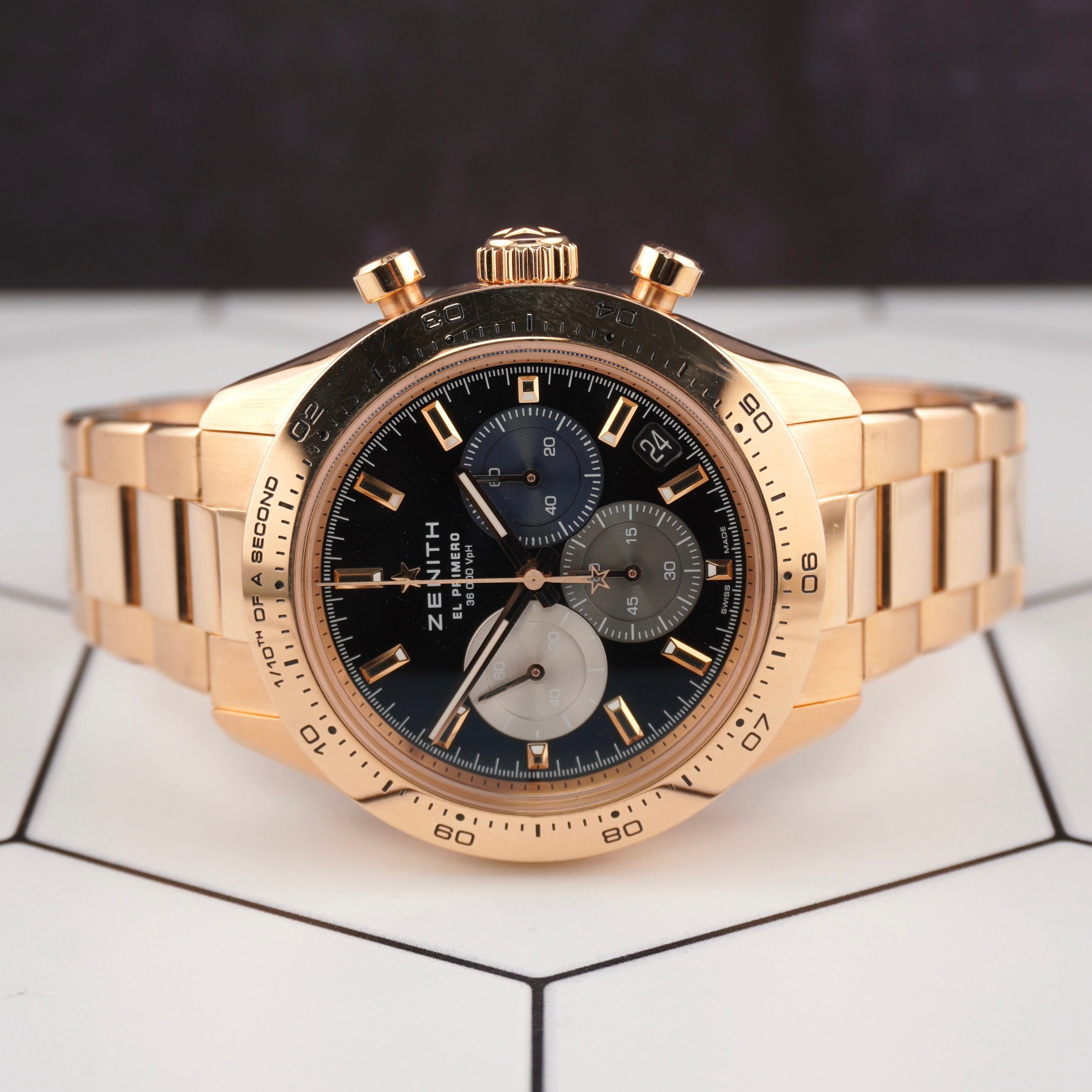 Zenith El Primero 41mm Chronomaster Men's 18k Rose Gold  18.3101.3600/21.M3100