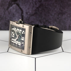 Richard Mille Extra Flat 38mm 18k White Gold Rubber Strap Men's Watch RM016