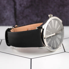 Omega 36mm De Ville Tresor Black Dial SS Ladies Watch 428.17.39.60.01.001