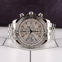 Breitling 44mm Chronomat Evolution Silver Automatic Men's Watch A13356