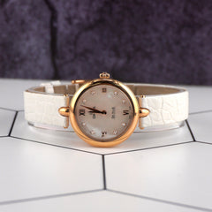 Omega 27.4mm De Ville Prestige 18K RG White MOP Watch 424.53.27.60.55.002