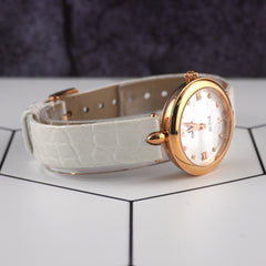 Omega 27.4mm De Ville Prestige 18K RG White MOP Watch 424.53.27.60.55.002