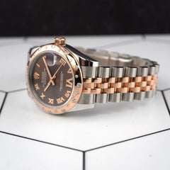 Rolex Datejust 31mm Midsize Steel Rose Gold Diamond Ladies Watch 178341