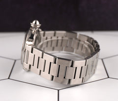 Cartier 35mm Pasha C Mens Stainless Steel Grey Grid Dial Automatic Watch 2324
