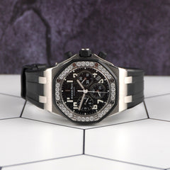 Audemars Piguet Royal Oak 37mm Offshore Chronograph Black Dial Watch 26048SK