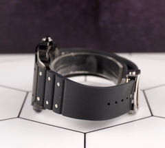 Cartier 40mm Santos Dumont Large ADLC Black Dial Automatic Steel Mens Watch 4072