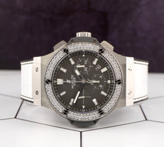 Hublot 44mm Big Bang Evolution Earl Grey Leather Strap Watch 301.ST5020GR.1104