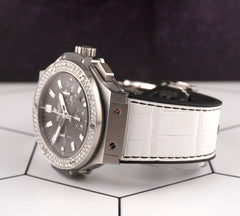 Hublot 44mm Big Bang Evolution Earl Grey Leather Strap Watch 301.ST5020GR.1104