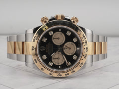 Rolex Daytona Cosmograph 40mm 18k & Steel Men's Oyster Black Dial Watch 126503