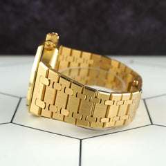Audemars Piguet 41mm Royal Oak 18K Yellow Gold Blue Dial Men's Watch 26320BA