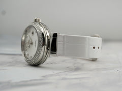 Omega 34mm De Ville Ladymatic Diamond Bezel MOP Dial Women's Watch
