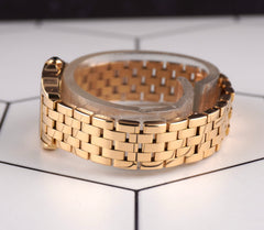 Cartier Santos 21mm Demoiselle 18k Yellow Gold Silver Dial Ladies Watch 2699
