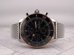 Breitling 44mm Superocean Heritage II Steel Rose Gold Chrono Mens Watch U13313
