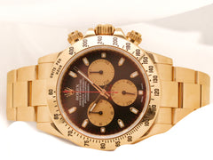 Rolex Cosmograph Daytona 40mm 18K YG Black Paul Newman Oyster Band 116528