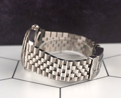 Rolex 36mm Datejust Olive Green Palm Diamond Dial Men's Watch 126234