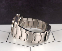 Rolex 36mm Oyster Perpetual Steel White Gold Diamond Men's Watch 116034