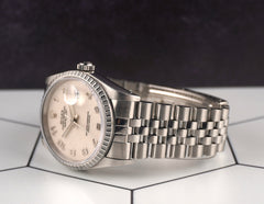 Rolex 36mm Datejust Anniversary Dial Jubilee Bracelet Steel Men's Watch 16220