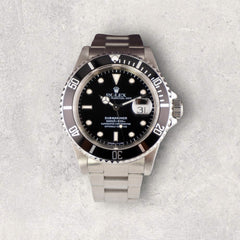 Rolex Submariner Date 40mm Steel Black Dial Mens Watch Oyster 16610