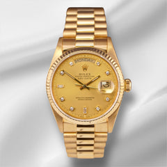 Rolex DAY-DATE 36mm 18K Yellow Gold President Men's Watch Ref 18038