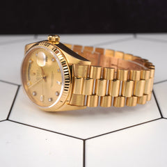 Rolex DAY-DATE 36mm 18K Yellow Gold President Men's Watch Ref 18038