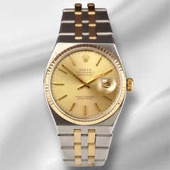 Rolex Oysterquartz Datejust Steel Yellow Gold Mens Watch 17013