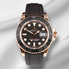 Rolex Yacht-Master 40mm Rose Gold Oysterflex Bracelet Mens Watch 116655