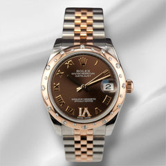 Rolex Datejust 31mm Midsize Steel Rose Gold Diamond Ladies Watch 178341