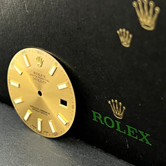 Rolex DateJust II Men's 41mm Yellow Gold Dial Gold Stick Oyster Ref: 116333