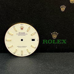 Rolex Datejust 41mm White Dial Yellow Gold Stick Oyster Jubilee Ref: 126333