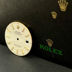 Rolex Datejust 41mm White Dial Yellow Gold Stick Oyster Jubilee Ref: 126333