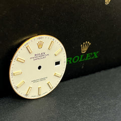 Rolex Datejust 41mm White Dial Yellow Gold Stick Oyster Jubilee Ref: 126333