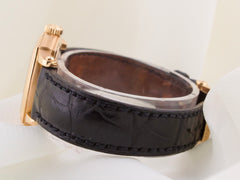 Roger Dubuis Sympathie 27mm 18K RG Smooth White MOP Black Leather Strap S27