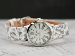 Omega 26mm De Ville Mini Tresor Steel Diamonds Ladies Watch Gray Strap 428.17.26