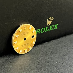 Rolex Datejust Ladies 26mm FACTORY DIAMOND Gold Dial Oyster Jubilee 69173