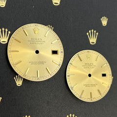 Rolex Datejust 36mm Champagne Track Dial Gold Stick Jubilee Oyster 16013/16233