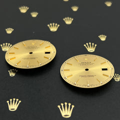 Rolex Datejust 36mm Champagne Track Dial Gold Stick Jubilee Oyster 16013/16233