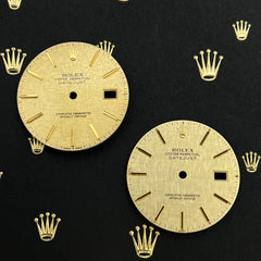 Rolex Datejust 36mm Linen Dial Gold Stick Mens Jubilee Oyster 16013 16233