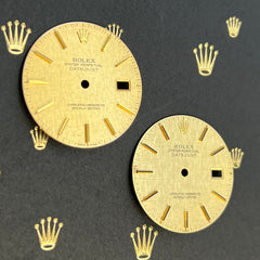 Rolex Datejust 36mm Linen Dial Gold Stick Mens Jubilee Oyster 16013 16233