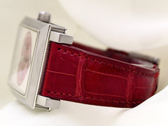 Pierre Kunz Cupidon 31.5mmx40mm SS Red Heart Dial Red Leather Band PKM102STR